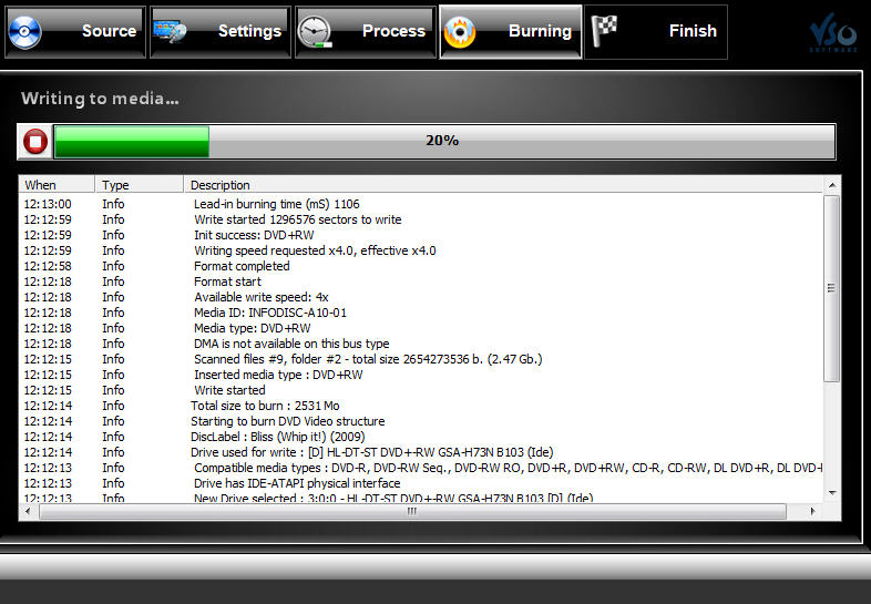 Blu-ray Converter burning