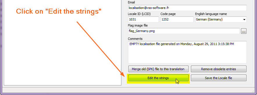 Edit Program Strings