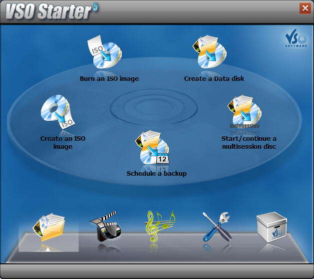 Copy, burn and backup data, photos, audio and video projects , create ISO